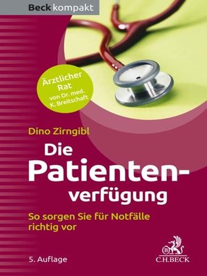 cover image of Die Patientenverfügung